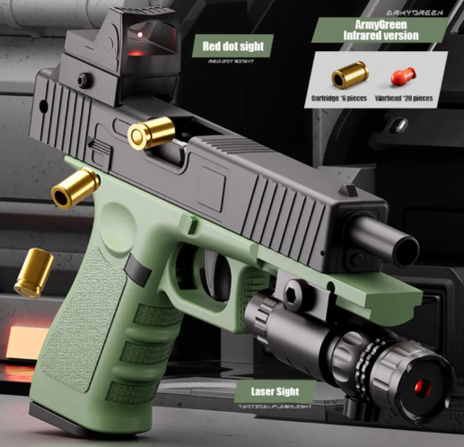 Glock repeating soft bullet pistol