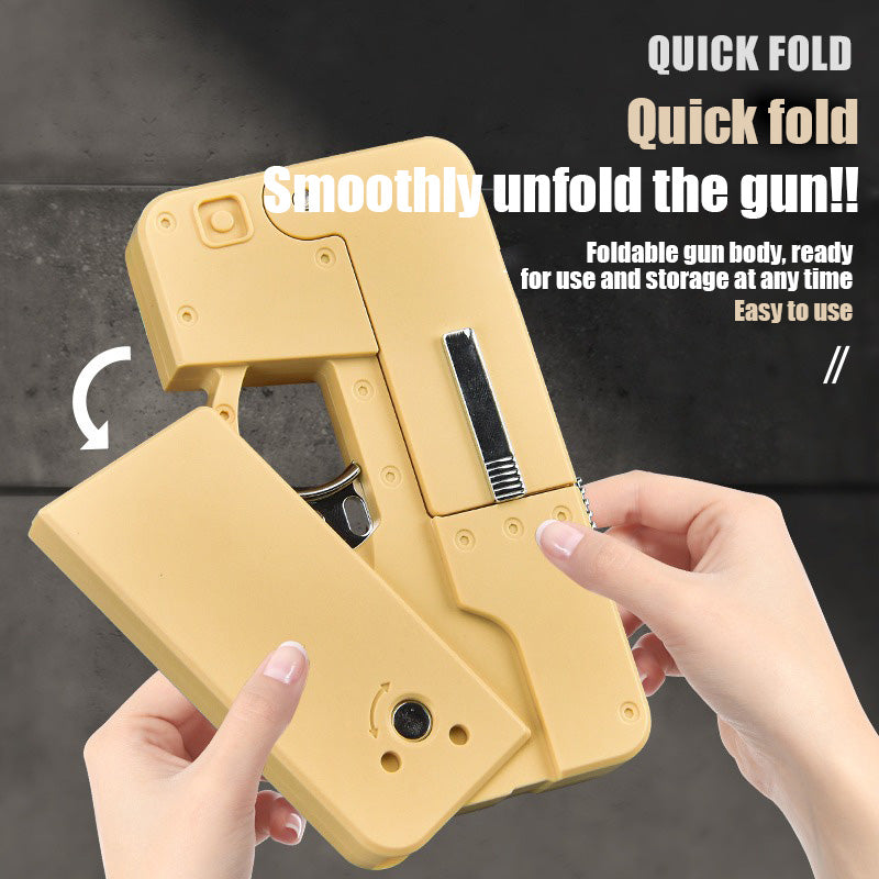 Folding mobile phone simulation toy gun shell ejection soft bullet gun