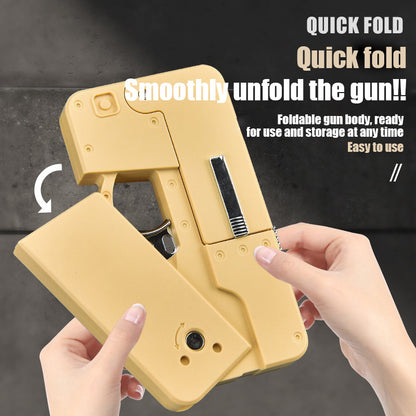 Folding mobile phone simulation toy gun shell ejection soft bullet gun