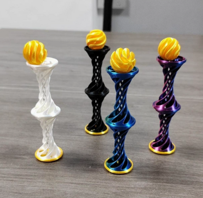 3D printed spiral through the toy stereo can be ejected decompression toy