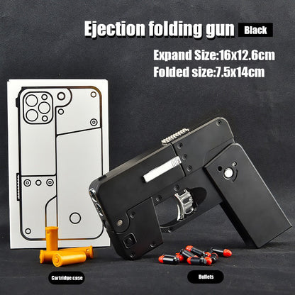 Folding mobile phone simulation toy gun shell ejection soft bullet gun