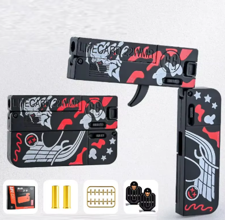 New hand cannon toy gun folding shell throwing life card model gun