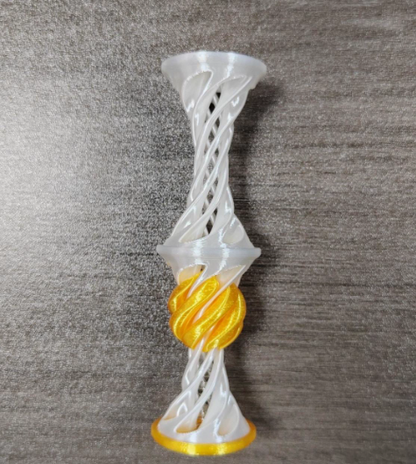 3D printed spiral through the toy stereo can be ejected decompression toy