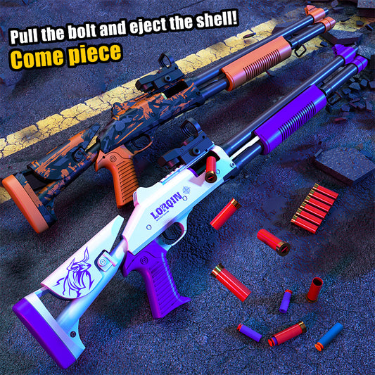 Shotgun XM1014 manual pull bolt can launch soft bullet toy gun