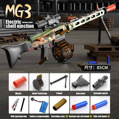 MG3 in one electric ejection soft bullet gun ejection toy machine gun
