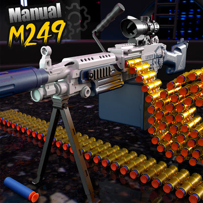 M249 integrated belt soft bullet gun electric repeating toy gun
