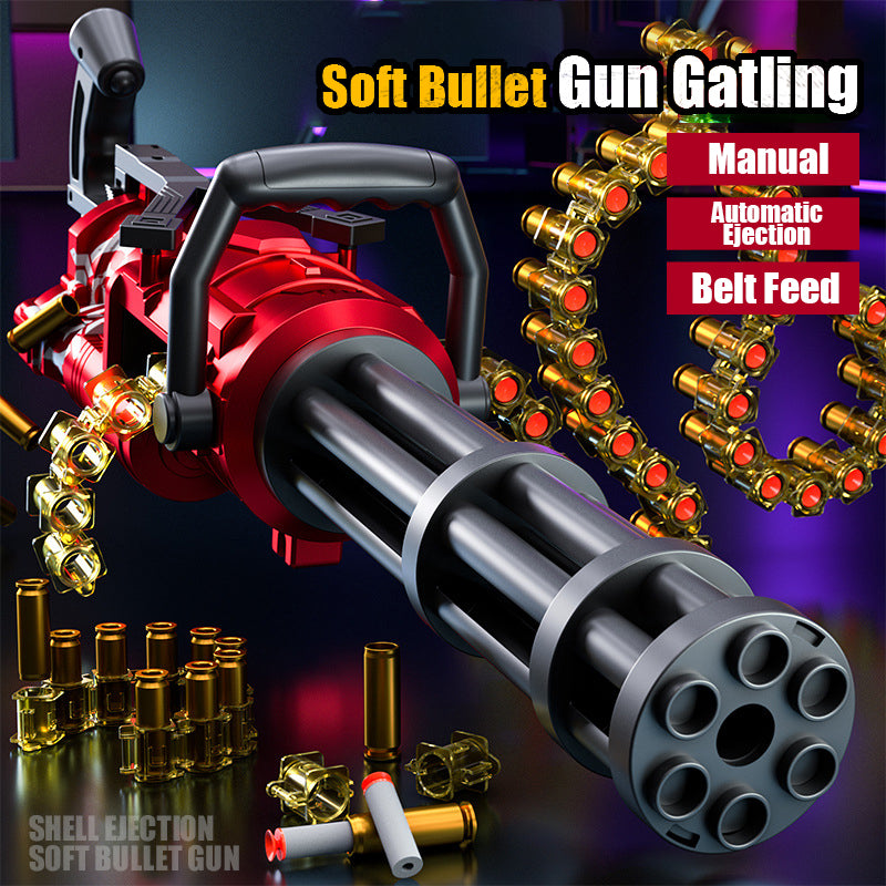 Gatling electric bursting EVA soft bullet toy gun
