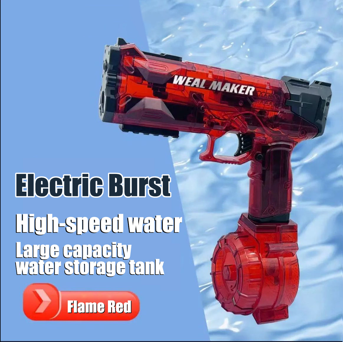 Large capacity, long battery life, powerful rapids electric burst water gun toy gun
