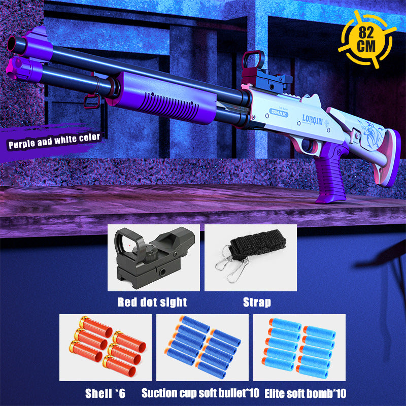 Shotgun XM1014 manual pull bolt can launch soft bullet toy gun