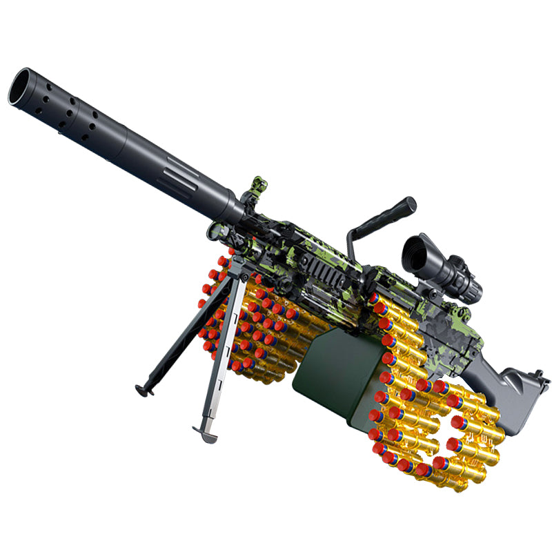 M249 integrated belt soft bullet gun electric repeating toy gun