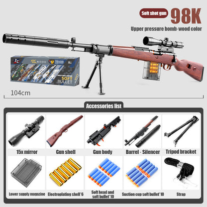 M24, 98k toy gun sniper grab manual supply of ammunition