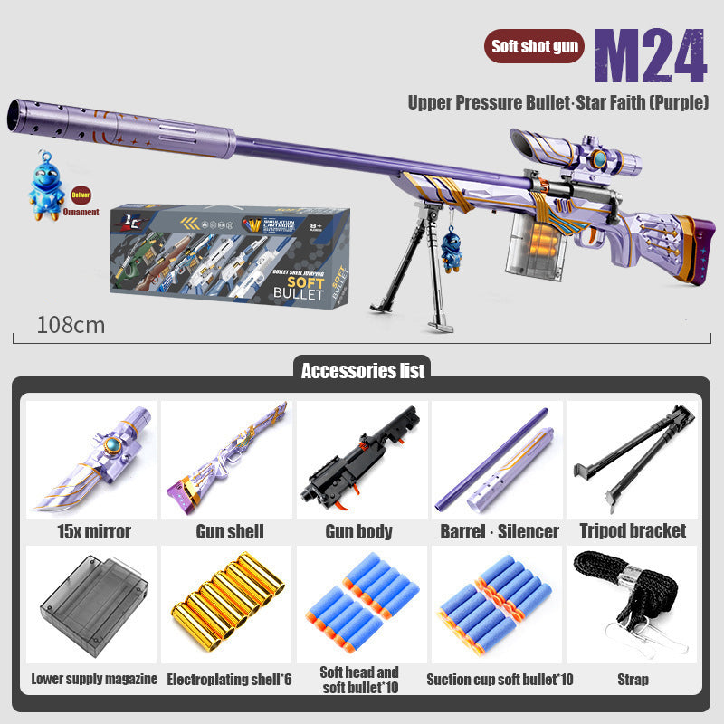 M24, 98k toy gun sniper grab manual supply of ammunition